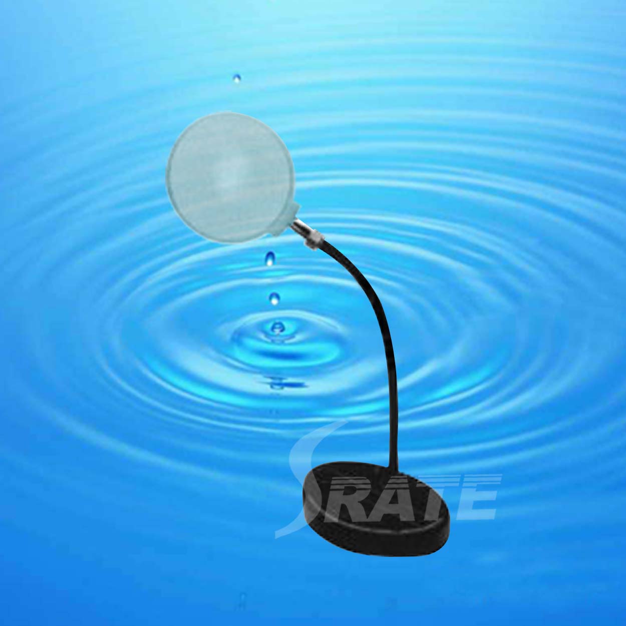 2.5X104mm Bench Magnifying Glass with Spring Pipe MG15119