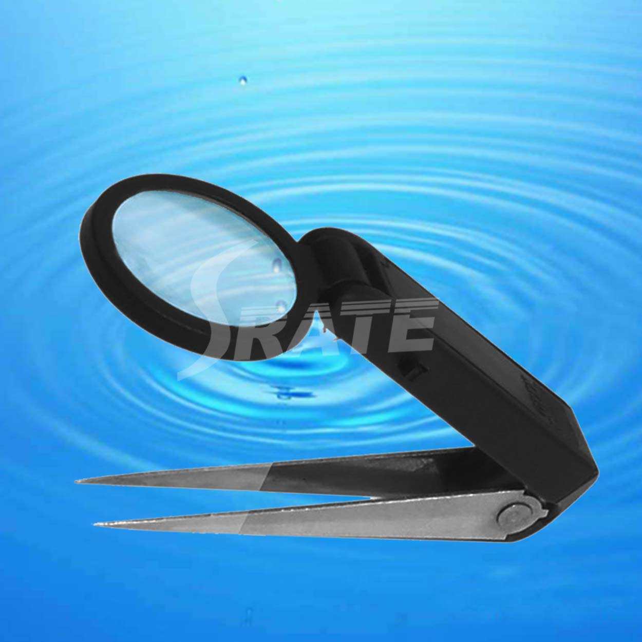 8X25mm Tweezers Magnifying Glass with LED MG1713-4