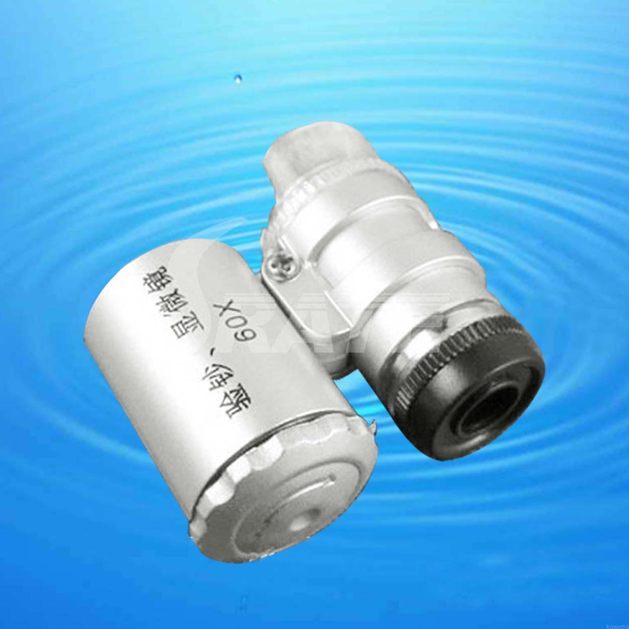 60X Mini Pocket Microscope with LED and UV Lights NO.9882