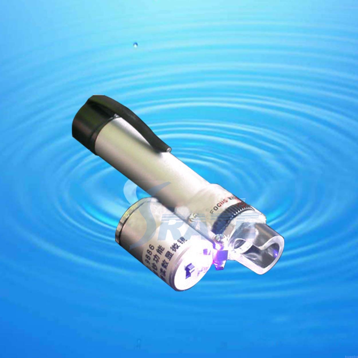 60X Currency Detecting LED Pen Microscope with Scale NO.9886
