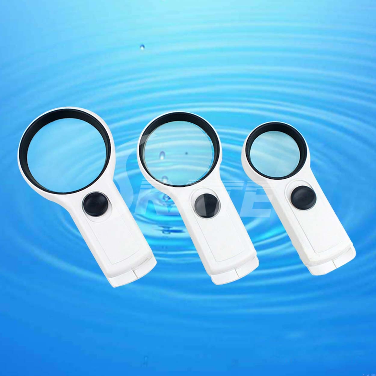 6X/4X/3X LED Illuminating Handheld Magnifier MG82016-17-18